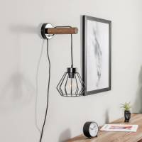 Envostar Urs wandlamp, grenen walnoot