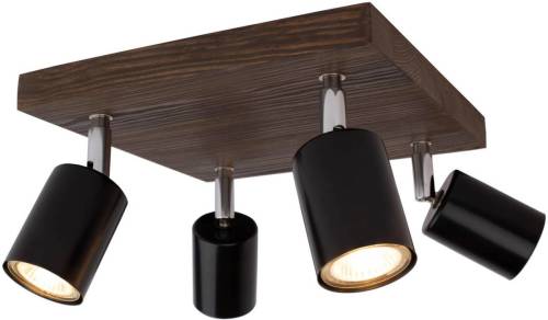 Envostar Alara Spot 4-lamps 25x25cm grenen walnoot