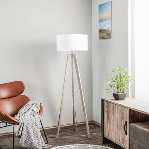 Envostar Junus vloerlamp grenen grijs