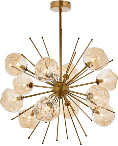 Avonni Hanglamp AR-1777-13E met 13 glas, antiekgoud