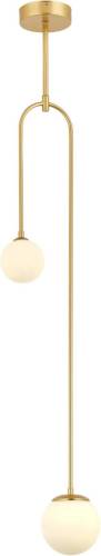 Avonni Hanglamp AV-1897-2BSA 2 glasbollen, goud