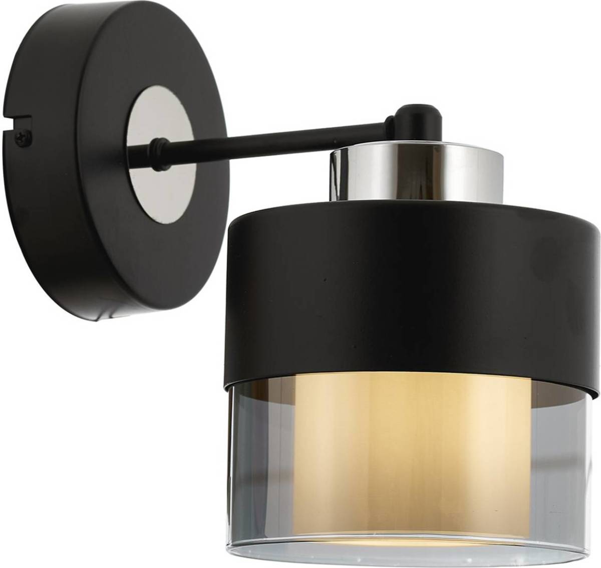Avonni Wandlamp AP-4288-1BSY van metaal en glas