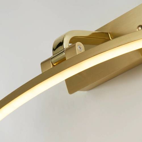Searchlight LED wandlamp Santorini, breedte 40 cm, messing, kantelbaar