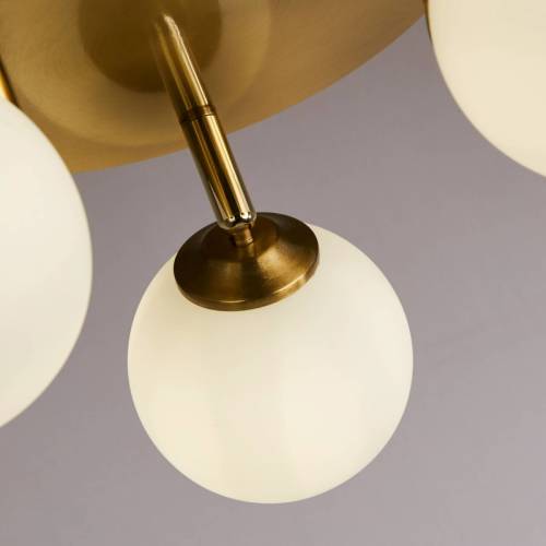 Searchlight Crosby plafondlamp, goud / wit