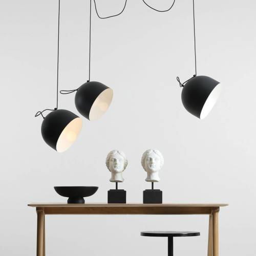 ALDEX Hanglamp Pepe, zwart, 3-lamps