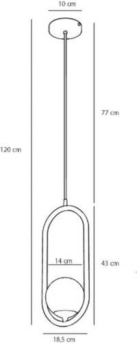 ALDEX Hanglamp Dione, opaal/crème, 1-lamp