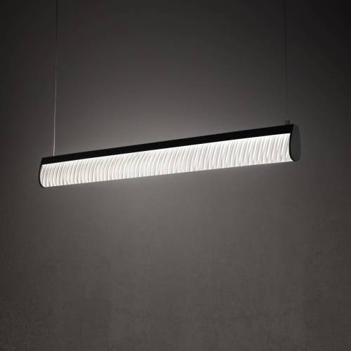 Slamp LED-hanglamp Modula, geplooid, zwart