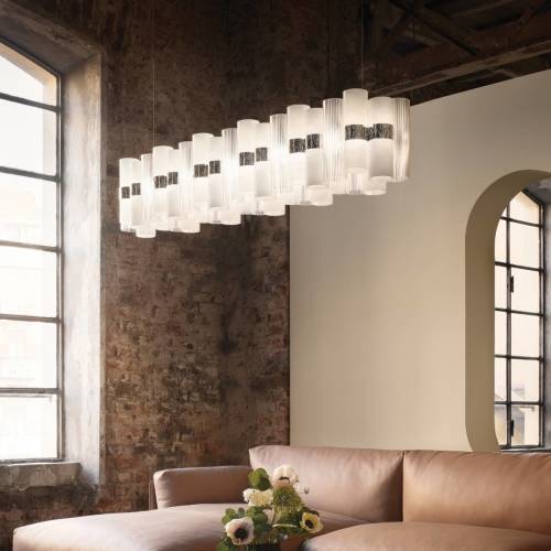 Slamp LED hanglamp La Lollo, wit, 140 cm