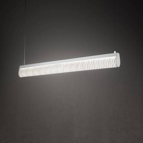 Slamp LED-hanglamp Modula, geplooid, lichtgrijs