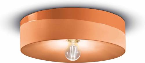 Ferroluce PI plafondlamp, glanzend/mat, Ø 40 cm oranje