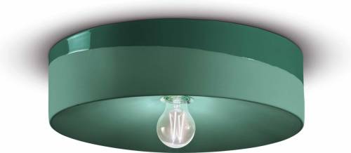Ferroluce Plafondlamp PI keramiek glanzend/mat Ø 40cm groen
