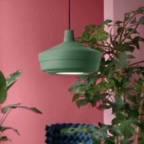 Ferroluce Churuata hanglamp, keramiek, bosgroen