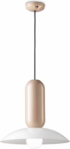 Ferroluce Hanglamp Pau, wit/grijs