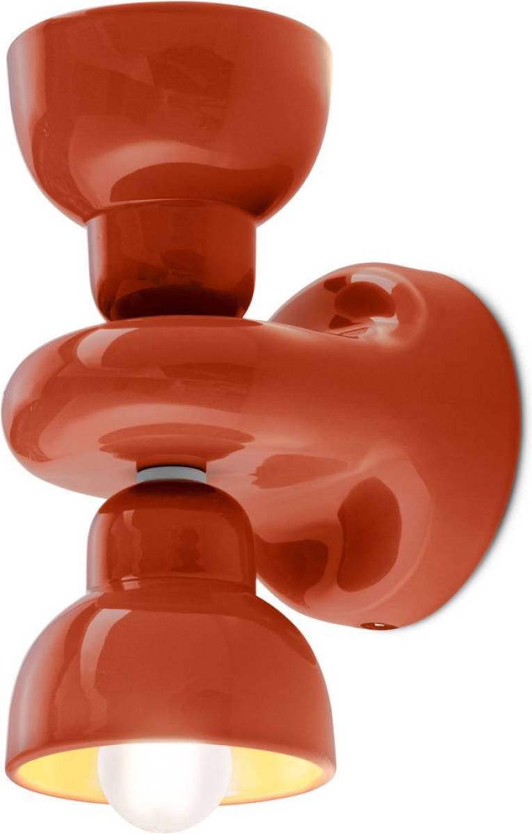 Ferroluce Berimbau wandlamp, oranje, 2-lamps