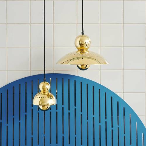DESIGN BY US Hanglamp XS gezocht, goudkleurig, ijzer, Ø 15 cm