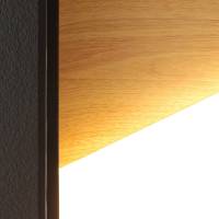 ECO-Light Vista LED wandlamp, licht hout/zwart, 30 x 30 cm