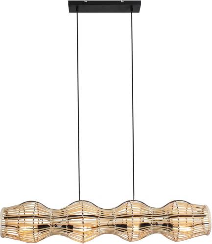 ECO-Light Bamboe hanglamp, naturel, 4-lamps