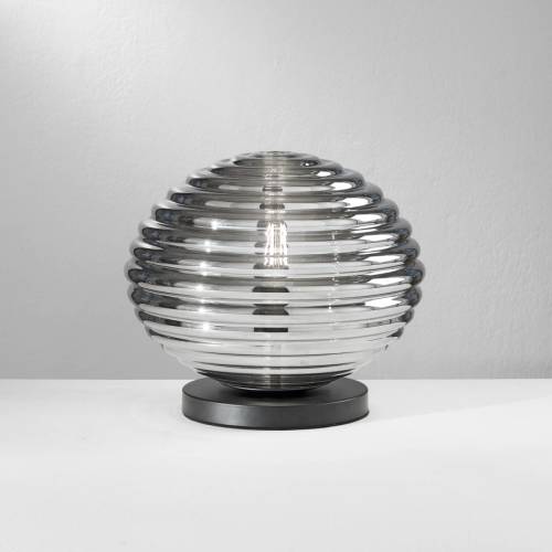 ECO-Light Ripple tafellamp, zwart/rookgrijs, Ø 32 cm