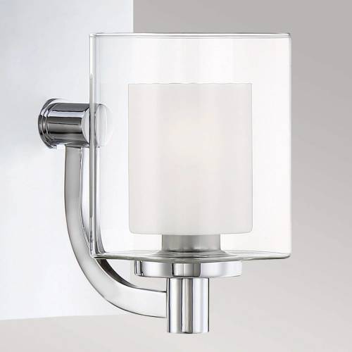 QUOIZEL Wandlamp Kolt IP44 met dubbele glazen kap, 1-lamp