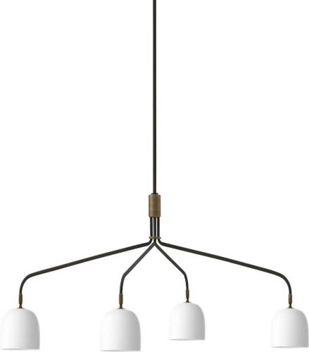 Gubi Kroonluchter Howard 4-lamps 134x103 cm wit/gunmetal