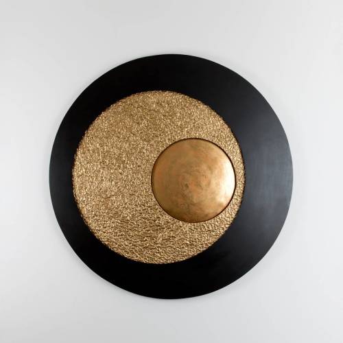 HOLLÄNDER Urano LED wandlamp, bruin-zwart/goud, Ø 120 cm, ijzer
