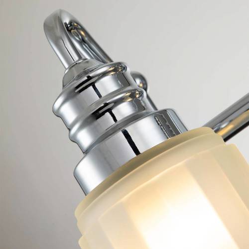 QUOIZEL Wandlamp Swell IP44, 2-lamps, gepolijst chroom