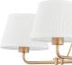 Argon Kroonluchter Atro 4-lamps, oud goud/wit