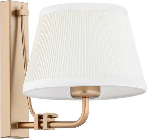 Argon Wandlamp Atro, oud goud met witte kap