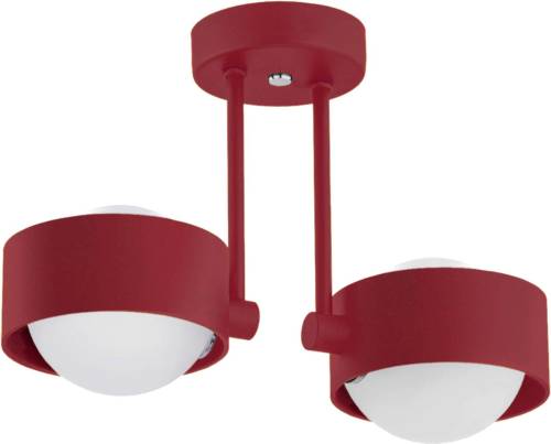 Argon Plafondlamp Mado, 2-lamps, rood