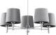 Argon Hanglamp Bono, 5-lamps, chroom/grijs