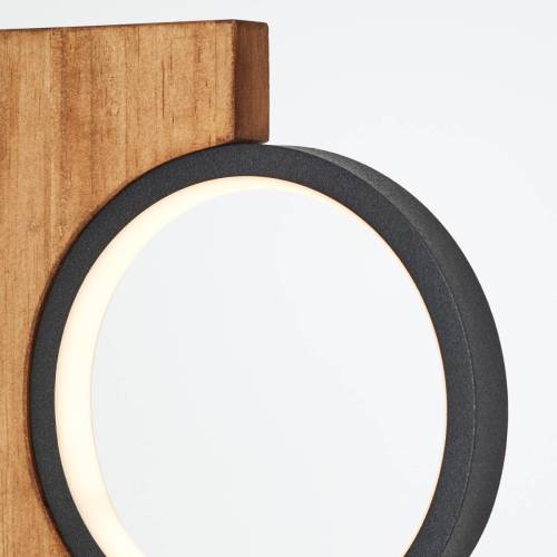 Brilliant LED tafellamp Cheesy aus hout, 2-lamps