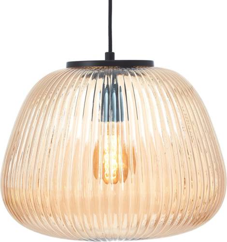 Brilliant Kaizen hanglamp, Ø 35 cm, barnsteen, glas