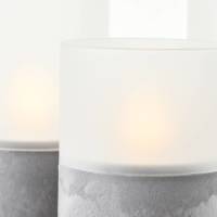 Brilliant LED tafellamp Bougie, grijs/mat wit