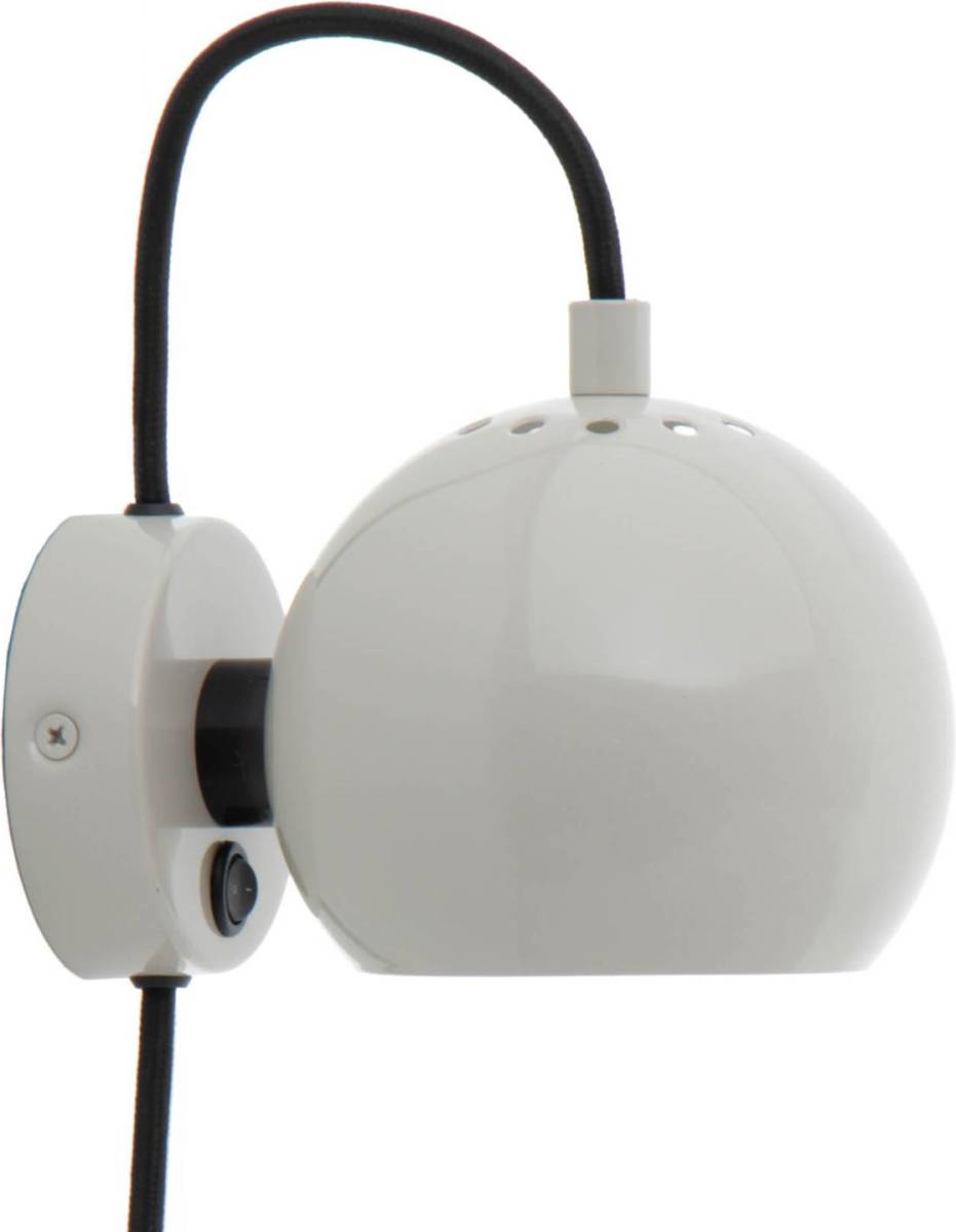 Frandsen wandlamp Bal Magneet, lichtgrijs glanzend