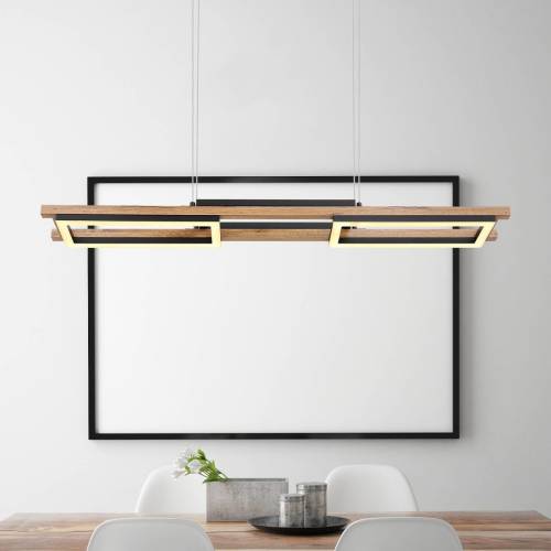 GLOBO LED hanglamp Illa in houtdesign