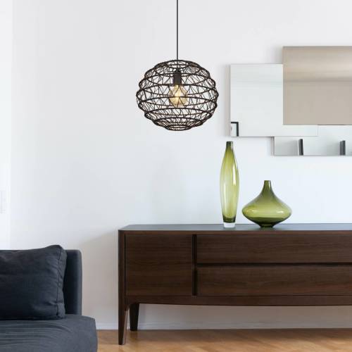 GLOBO Hanglamp Senni, zwart, Ø 39 cm