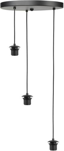 Highlight Hanglamp Fantasy, 3-lamps, zwart