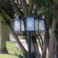 Lutec Lantaarnpaal Kelsey van aluminium, 3-lamps, IP44