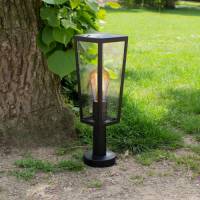 Lutec Sokkellamp Pine van aluminium en glas, IP44