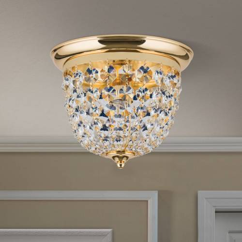 Orion Plafondlamp Plafond, goud/transparant, Ø 26 cm