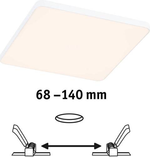 Paulmann Veluna Edge LED inbouw IP44 3000K 16x16cm