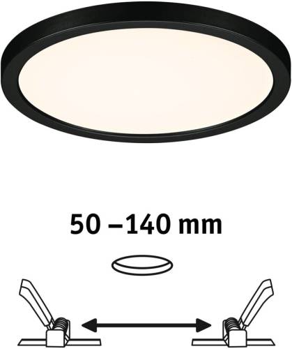 Paulmann Areo LED paneel rond zwart 3000K Ø17,5cm