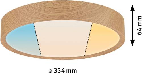 Paulmann Tega LED plafondlamp IP44 CCT hout