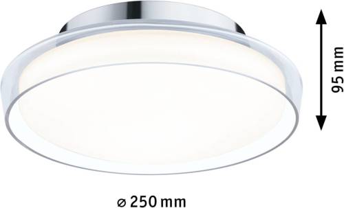 Paulmann Luena LED plafondlamp IP44 chroom Ø25cm