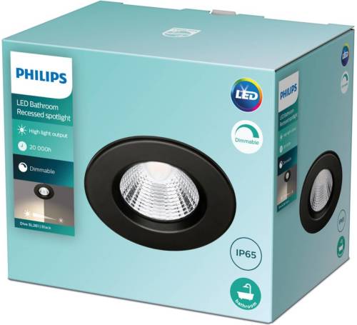 Philips Dive LED inbouwspot IP65 rond zwart