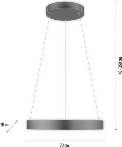 Pure E-Clipse LED hanglamp, CCT, grijs