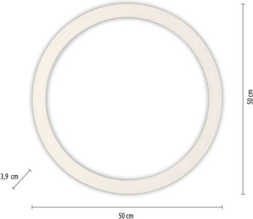 Pure Lines LED plafondlamp, rond Ø50cm zilver