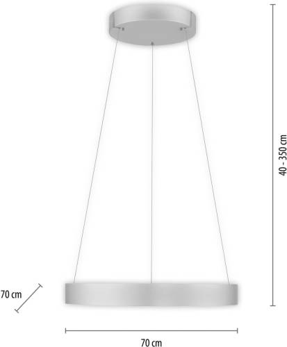 Pure E-Clipse LED hanglamp, CCT, zilver