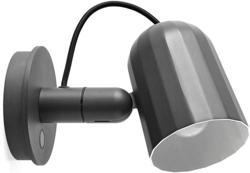 HAY Noc Wall Button LED wandlamp, donkergrijs