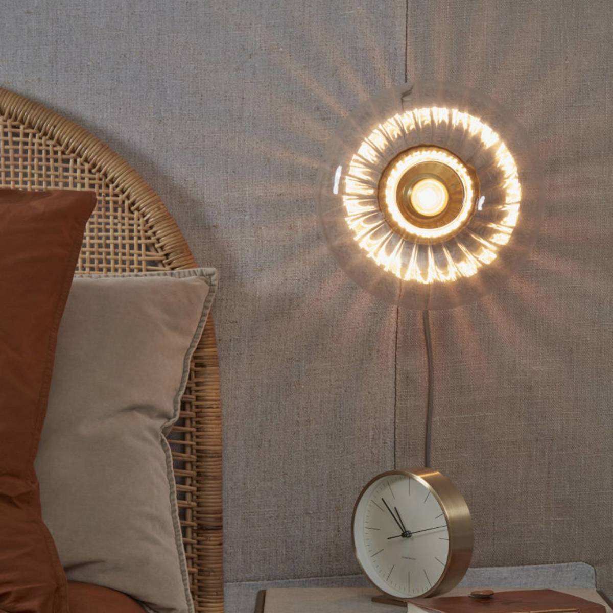 it's about RoMi Brussels wandlamp goud/helder